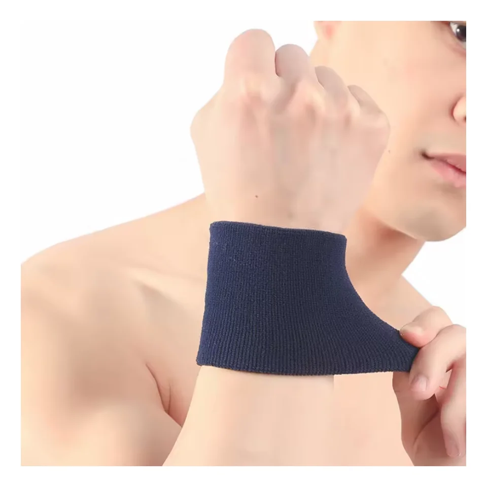 Wholesale Custom Logo Cotton Tennis Sweatband  Wrist Brace Support Gym Sport Volleyball Hand Towel Wristband Sweatband