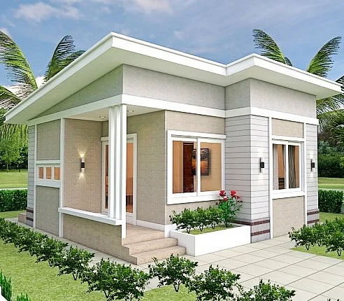 Prefab Light Steel Frame Villa Modern Small Cabin House Hurricane Proof Luxury Beach Houses Villas