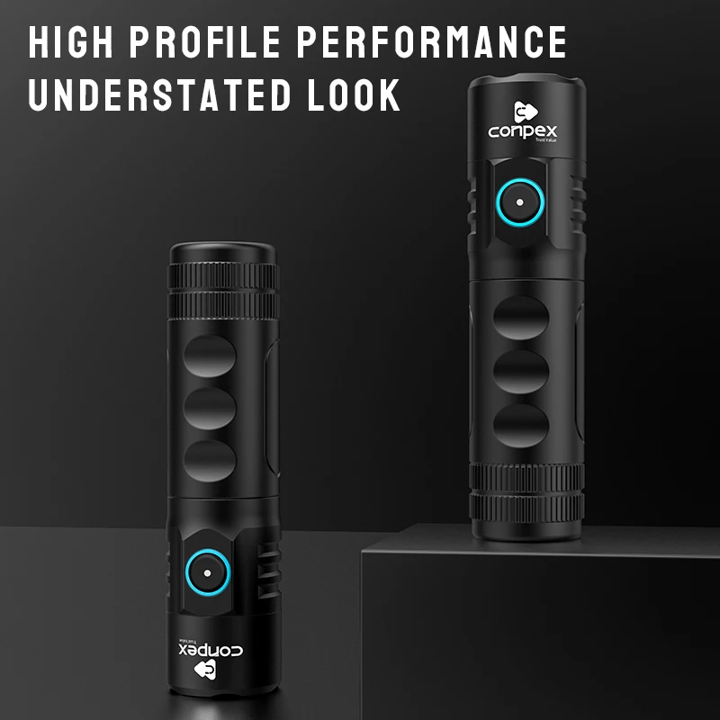 360Light Topy-C Rechargeable Led Flashlight Battery Zoom Aluminum Tactical Traveling Hiking Walking Torch Light