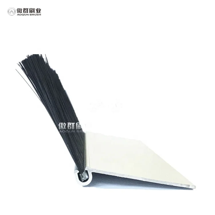 Black Fire Door Sweep Brush Seal