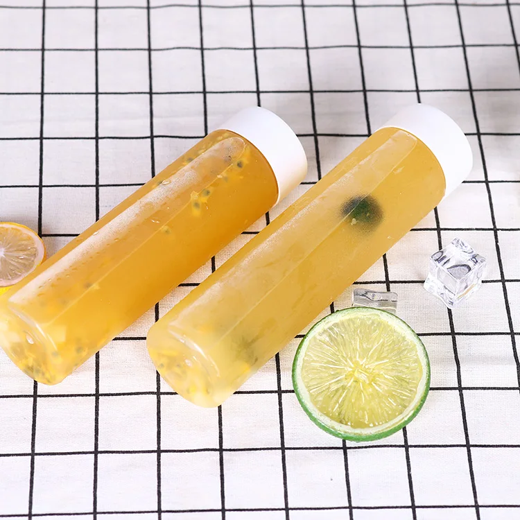 400ml 500ml 600ml Beverage Containers Plastic 16 oz Fruit Juice Bottles With Screw Caps