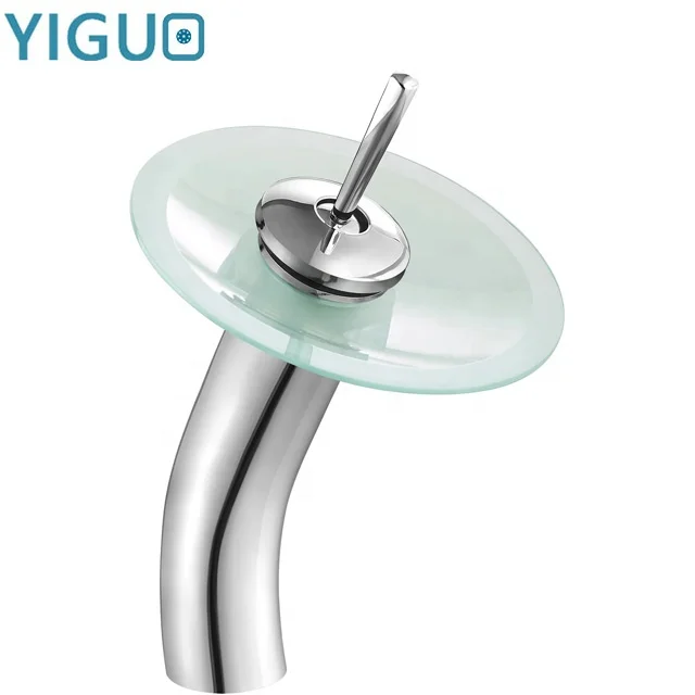 Quality above counter installation type single bowl round bowl shape tempered glass hand wash bathroom vessel sink