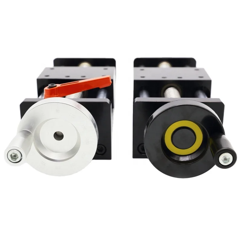 Dual optical axis manual ball screw precision lifting hand wheel module linear guide sliding table
