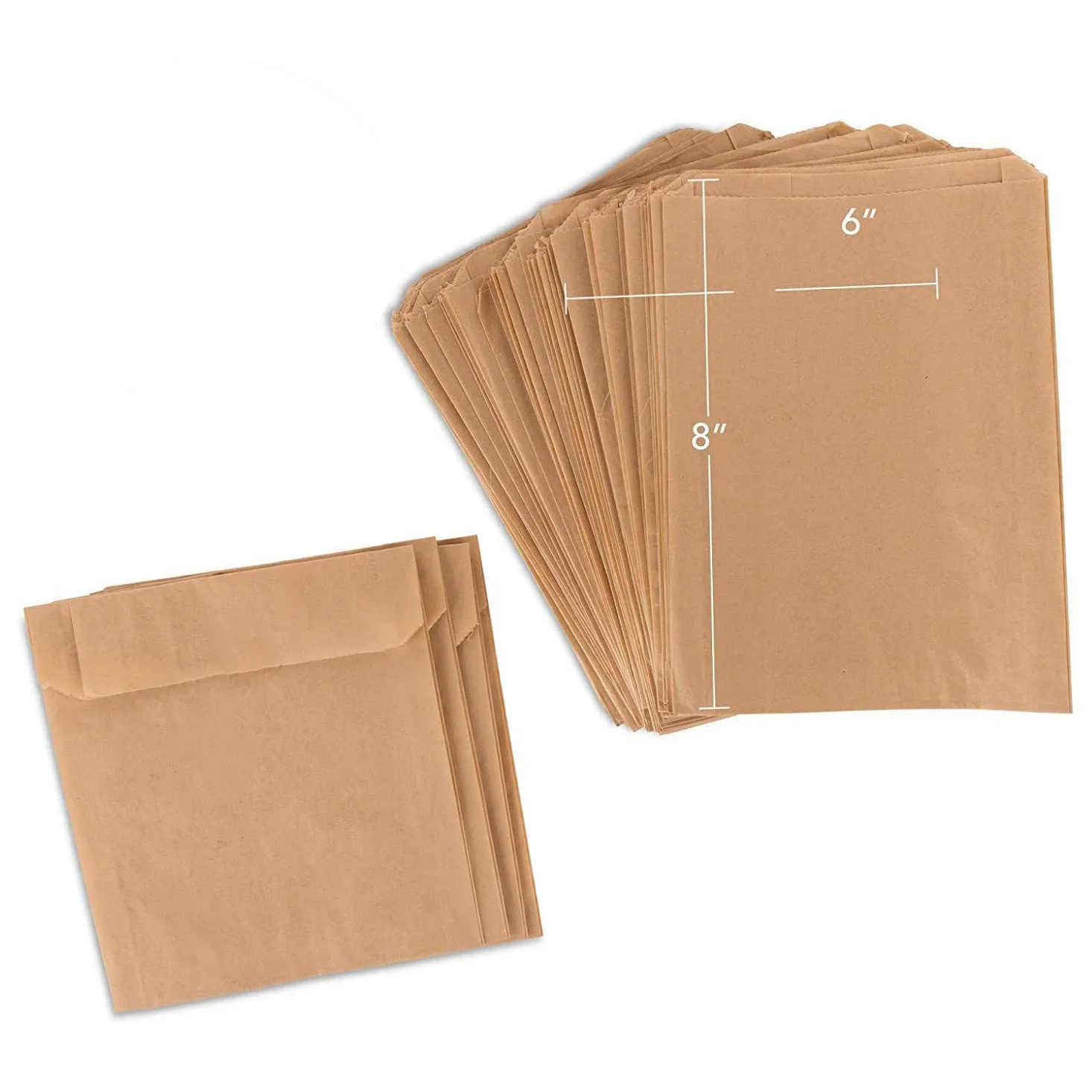 Custom logo Food Grade Eco Pouch Disposable French Fries Fried Chicken Cookie Popcorn Snacks Packaging Bag Waxed Paper Bags