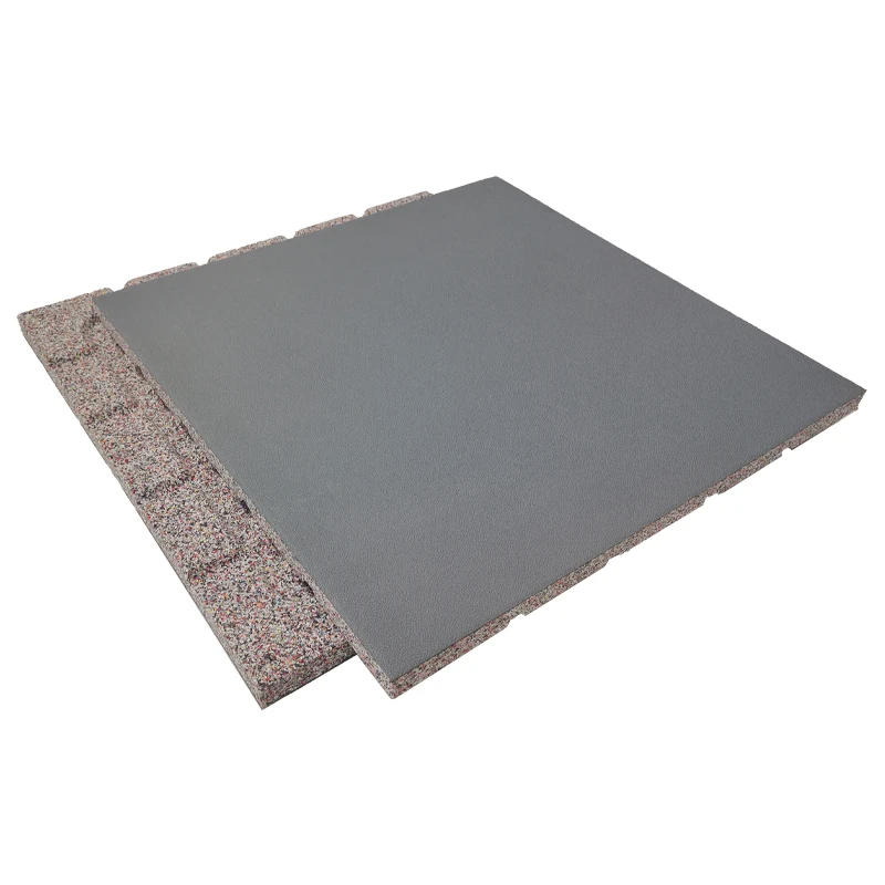 Water-Proof Easy to Clean Rubber Flooring Tiles GYM Rubber Mats Grey Color 10MM 15MM 20MM