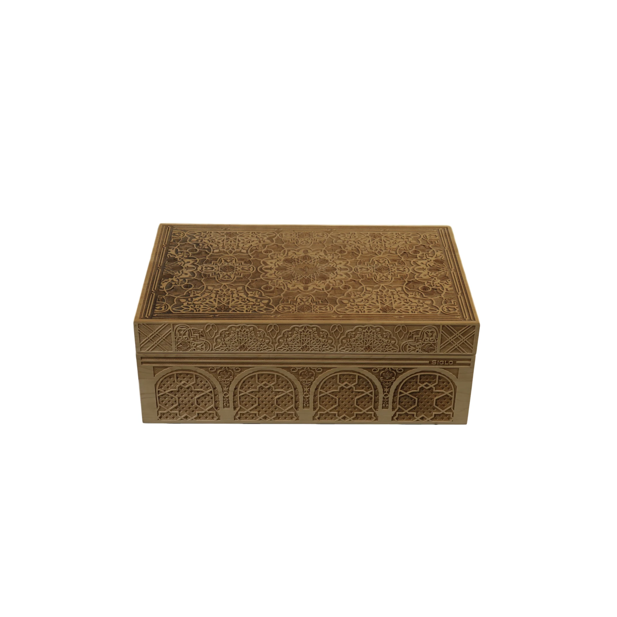 Matte laser carving cigar storage travel gift wood cigar wooden boxes
