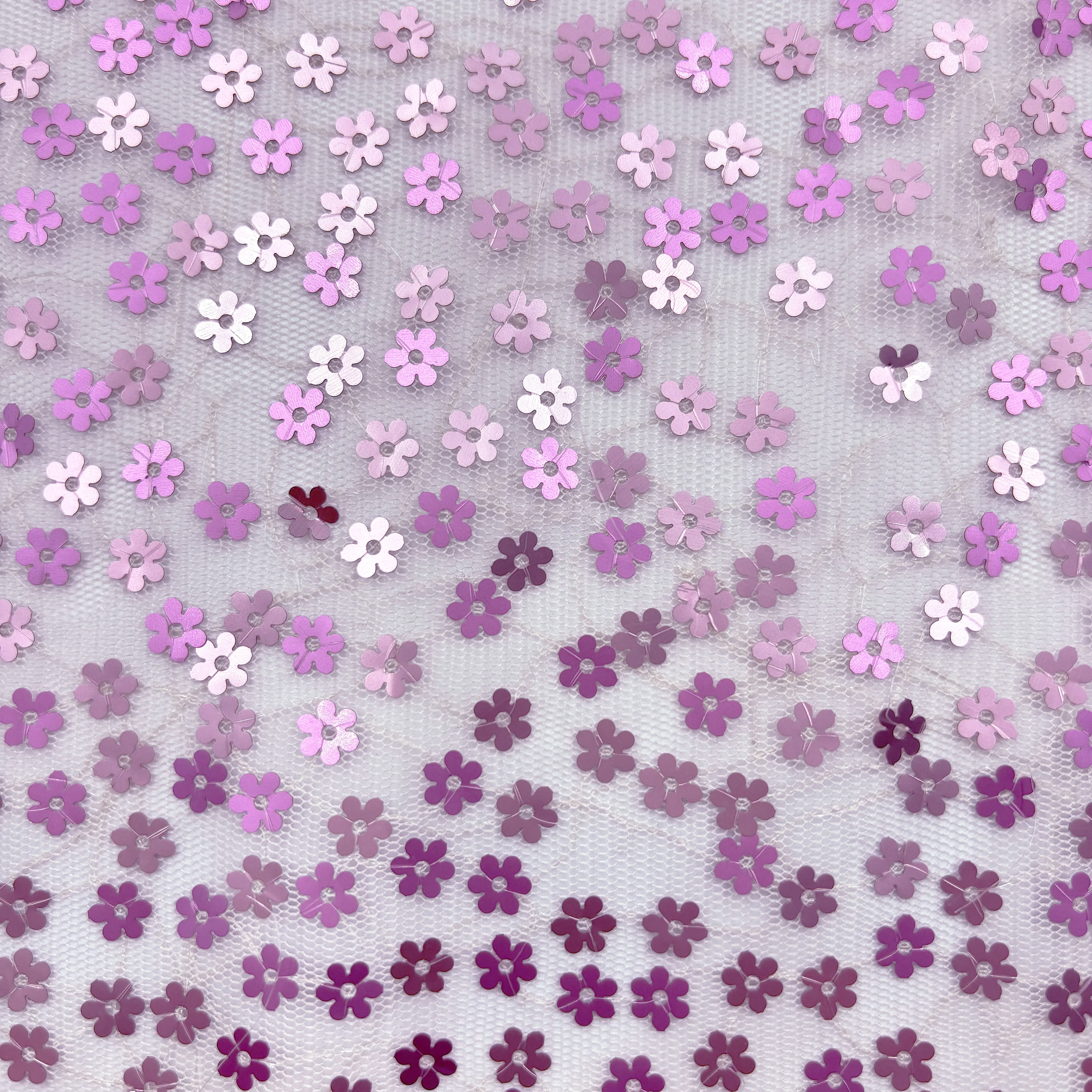 Mesh fabric 100% polyester light color sequin embroidery fabric for wedding cloth