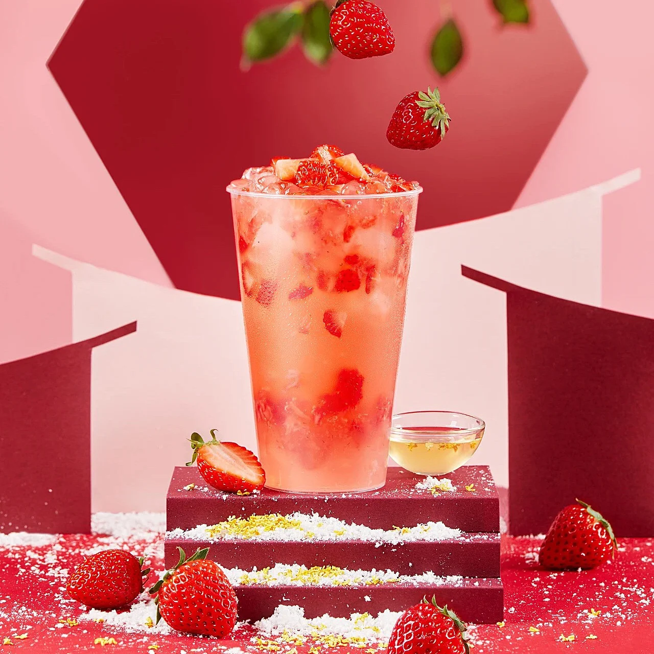 Sweet Strawberry Essence Drink Jelly Strawberry Essence Edible Essence