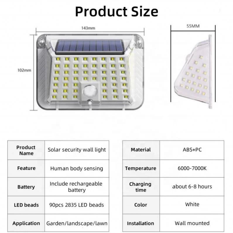 Shingel rechargeable led solar energy powered charge motion sensor wall mounted lamp outdoor security light with solar panels
