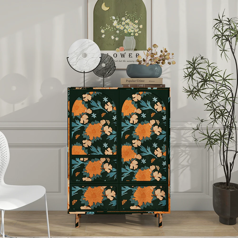 DUUEIHHUER Modern Self-Adhesive 3D Green Leaf Wall Sticker Stock Waterproof Peel-Off Wallpaper for Soundproof Apartments