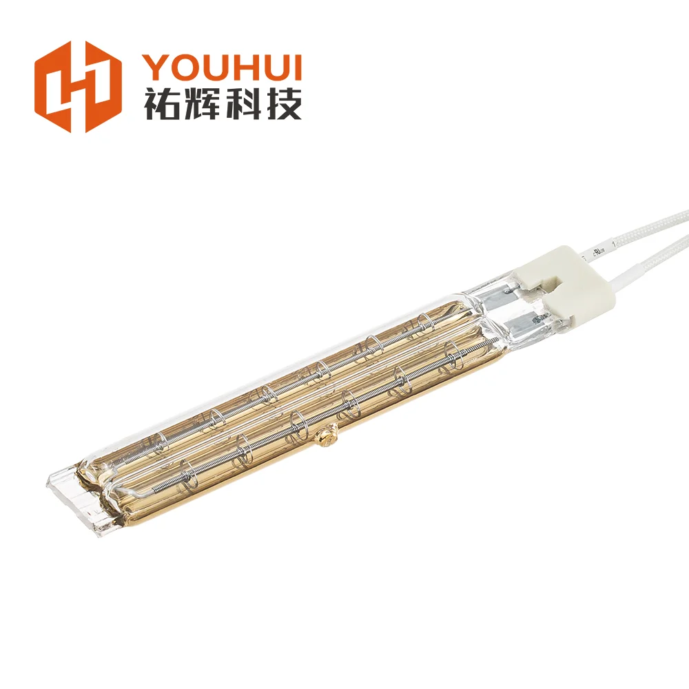 2000W shortwave gold reflector halogen lamp infrared painting lamp for pet preform