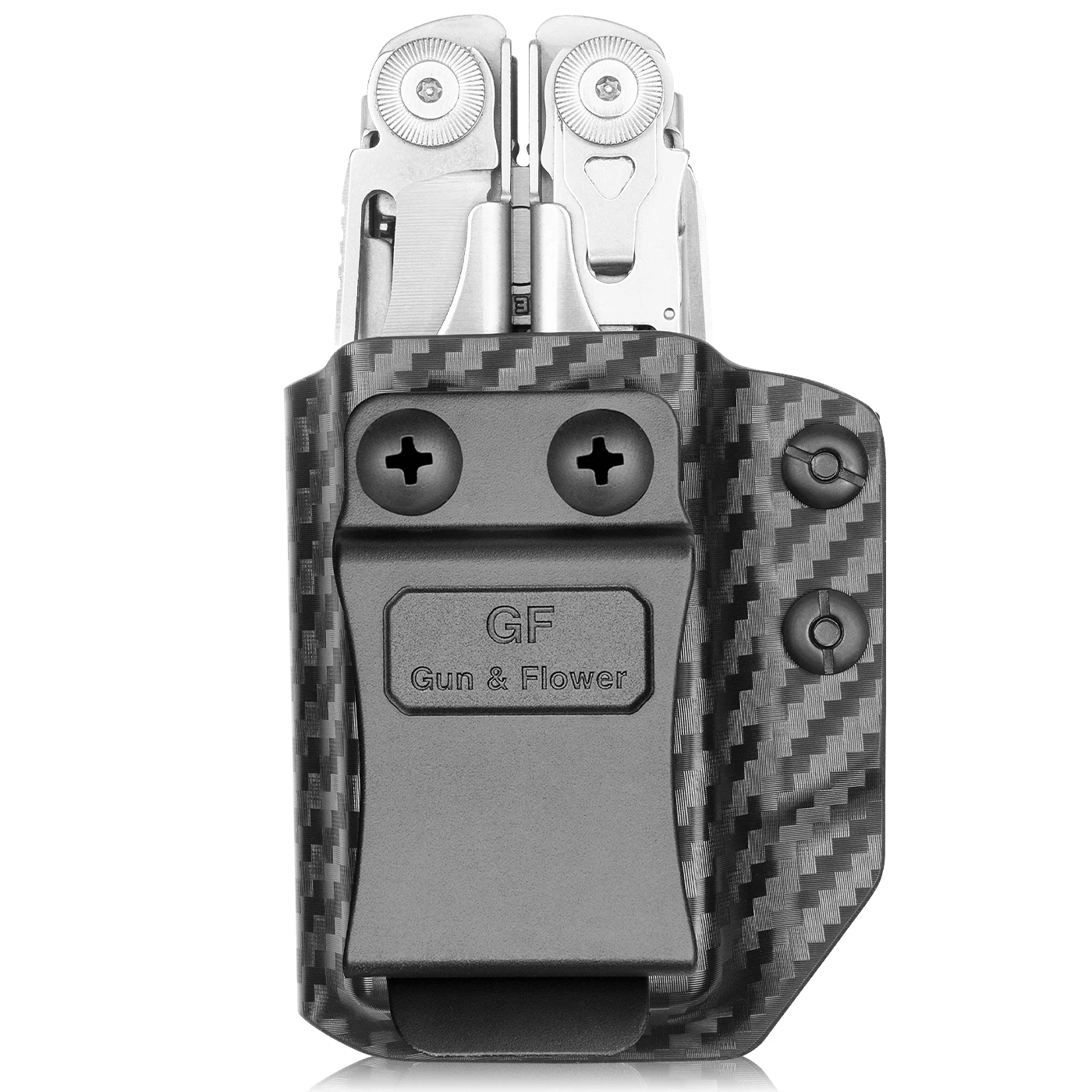 GUNFLOWER Adjustable Kydex Multitool Sheath Fit Surge Heavy Duty Carbon Fiber Universal OWB/IWB Carry Holder