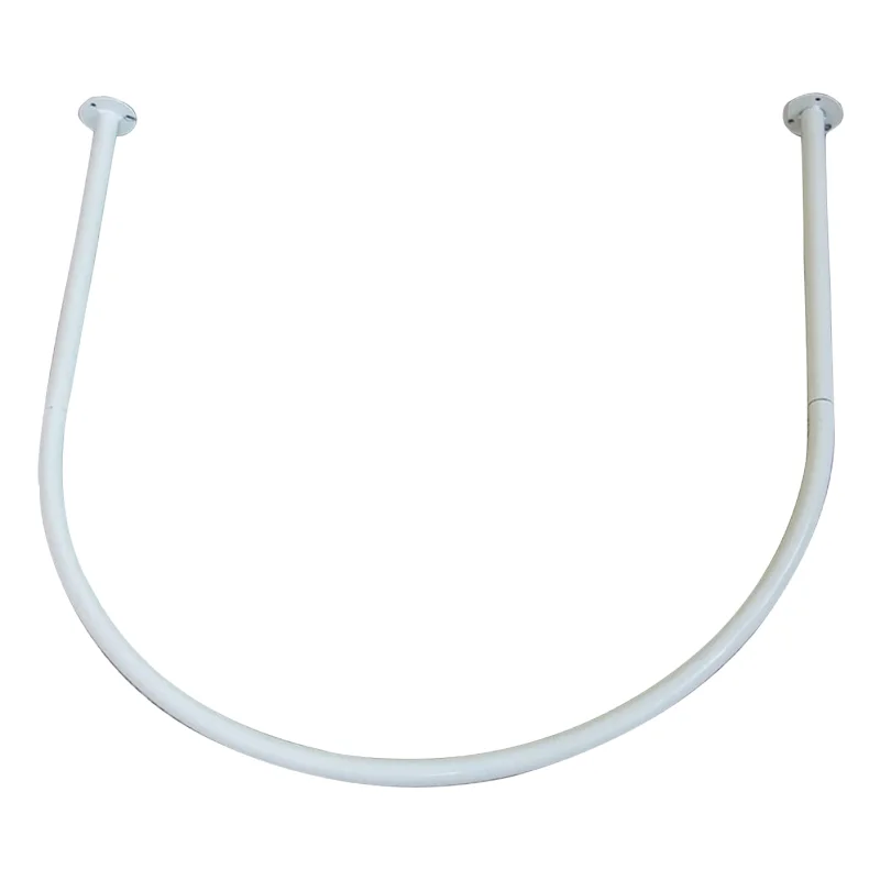 OEM Bath Curtain Rail Adjustable Stainless Steel U Shaped Curtain Rod For Bathroom Clothing Store