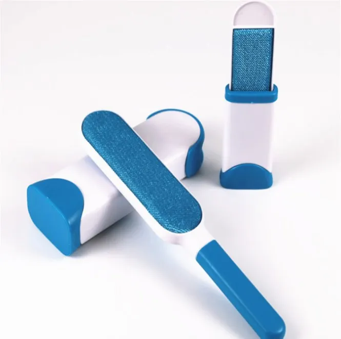 Pet Hair Remover Brush with Self Cleaning Base, Double-Sided Lint Brush Removes