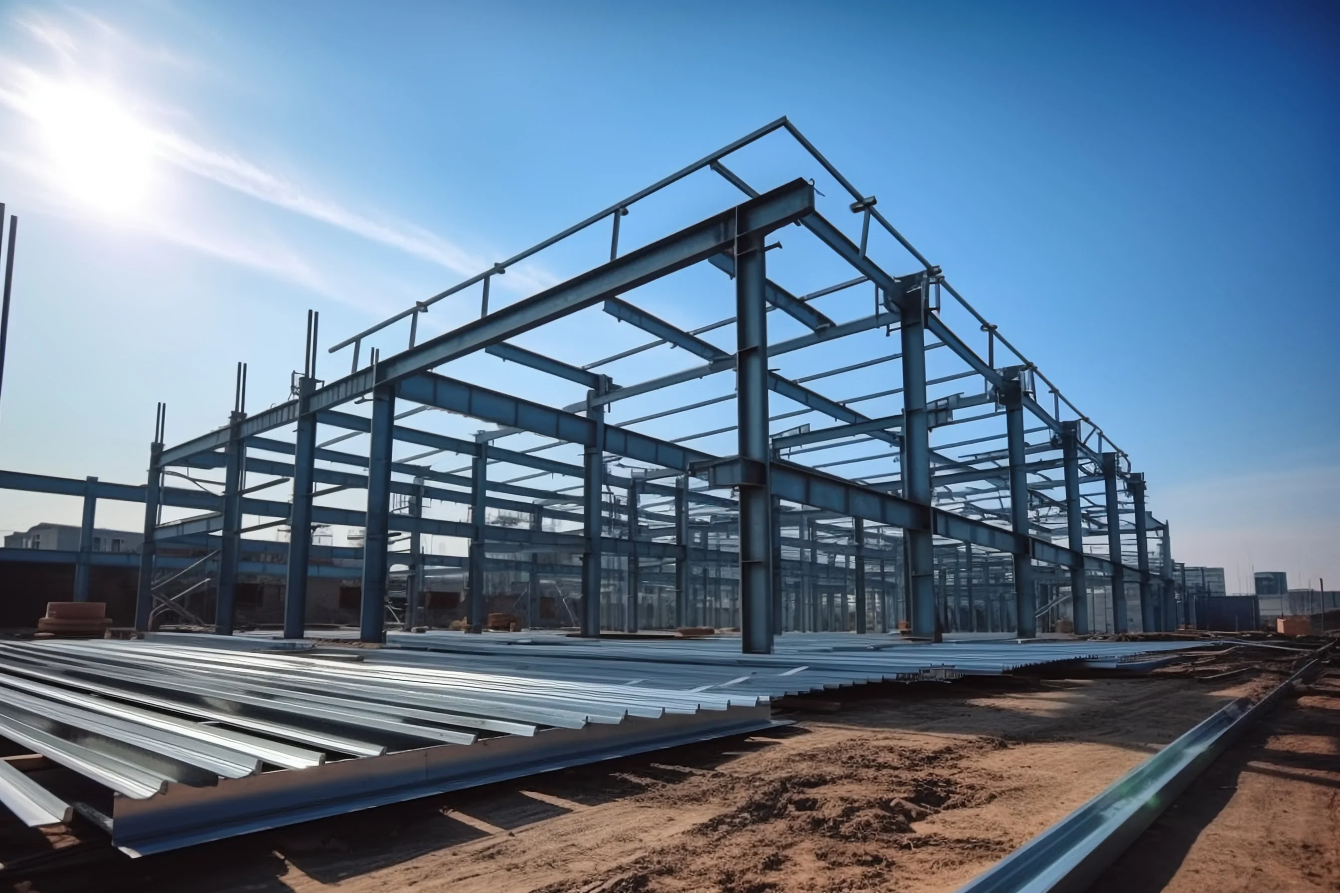 Customized Heat Insulated Steel Structure Workshop Factory with Crane From Qingdao China