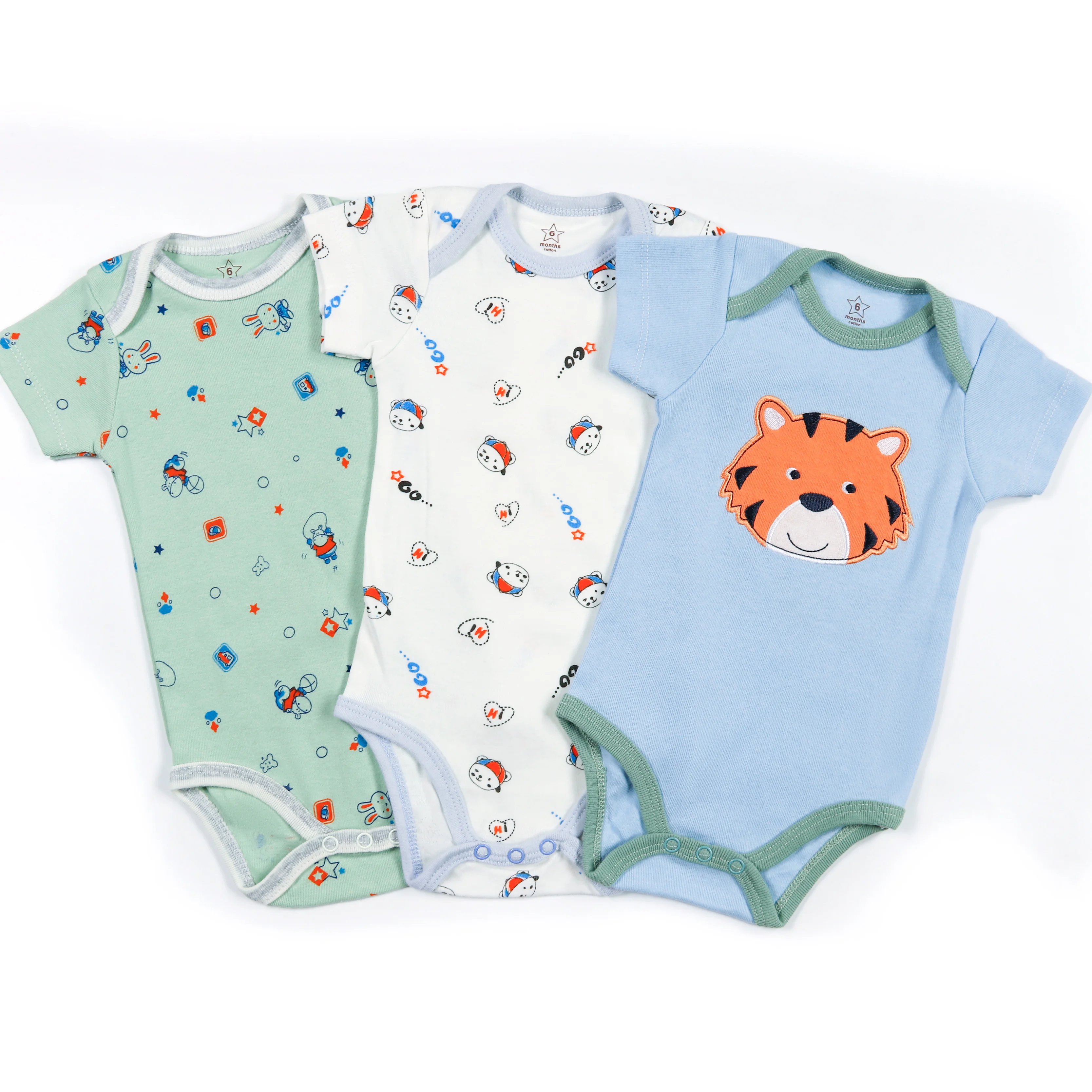 Random Color Jumpsuit for Newborns Knitted Rompers Baby Hort Sleeve Bodysuit Onesie Pcs 0 to 24 Months Baby Clothes