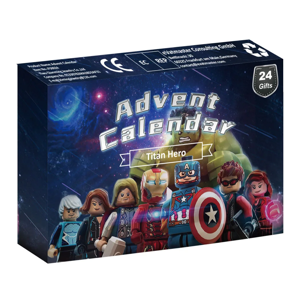 Custom 24 Days Advent Calander Christmas Paper Packaging Kids Craton Toys Set  Mystery Box Magic Advent Calendar