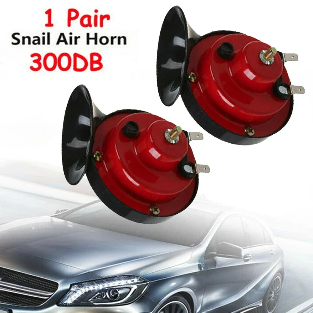 12V Air Horn For Car Speaker Electric Auto Snail Horn Motorcycle Dual-tone Car Horn  Loud Signal
