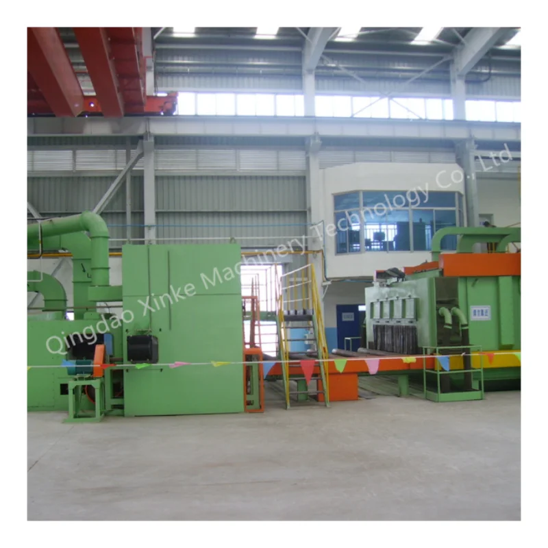 XINKE Automatic Tunnel Shot Blasting Machine with agricultural machinery shell spraying line