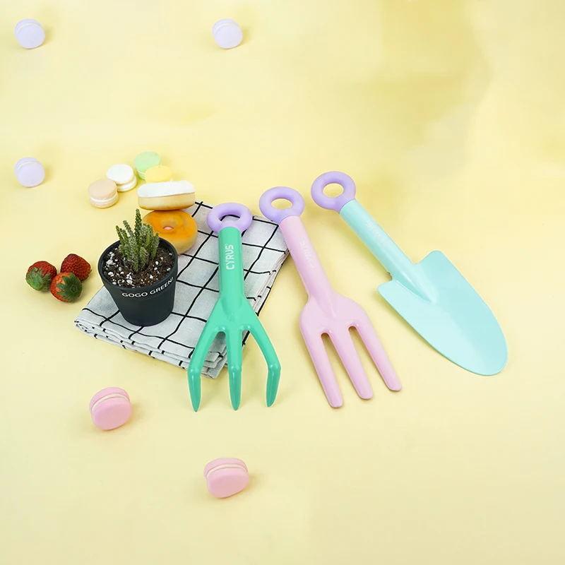 Direct Order Kids Garden Tool Set with Fork Trowel Cultivator for Safe Play