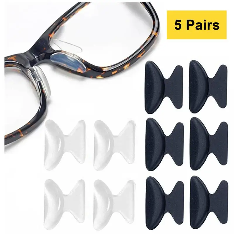 Optical Accessories Adhesive Silicone Anti slip Stick on Eyewear Glasses Nose Pads