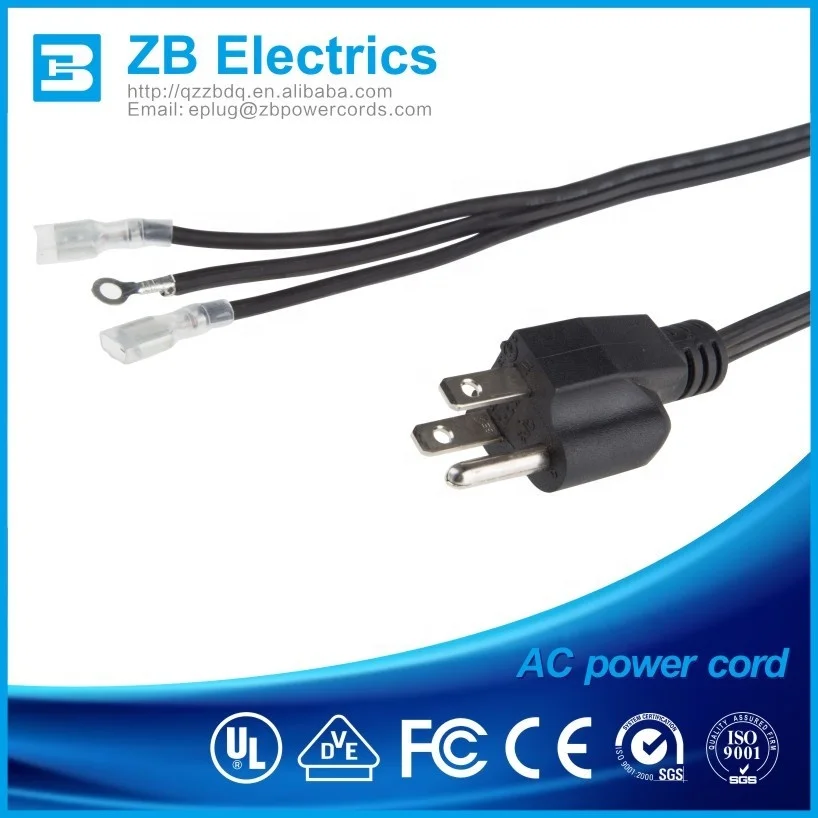 AC Power 125V USA power cord 3 pin NEMA 5-15P