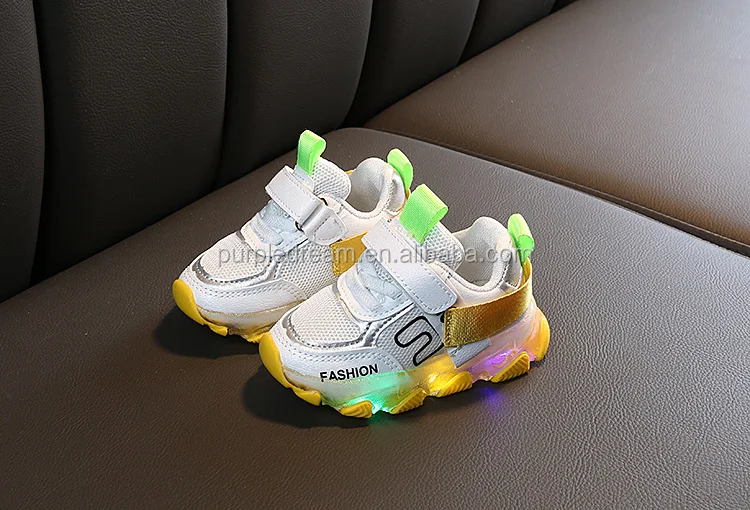 
PU Baby Casual Shoes LED Lighting Sport Shoes 