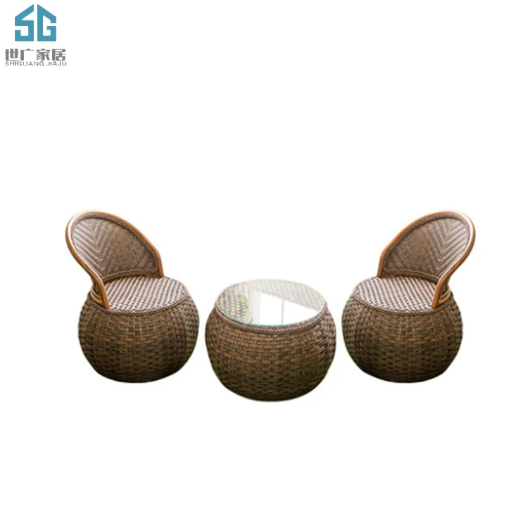 All weather 3 seaters garden rattan furniture cane wicker outdoor rattan sofa sets for patio backyard