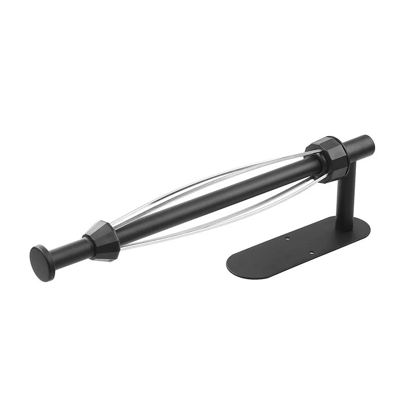 Single Hand Operable Wall Mount Paper towel roll holders stainless steel black Damped toilet roll holder with damping mechanism