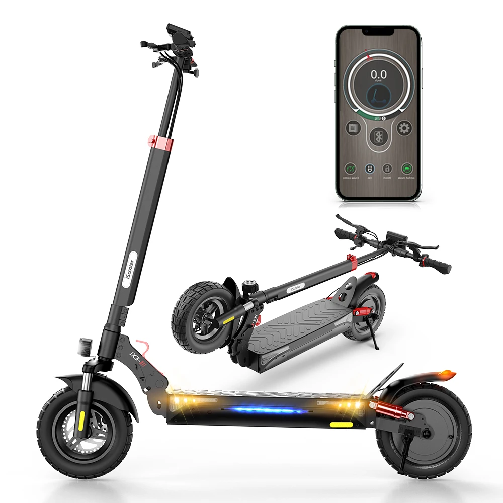 Iscooter EU warehouse 2 wheel Adult Foldable shock-absorbing tyres patinete electrico i9/i9 Pro /i9 Max electric scooters