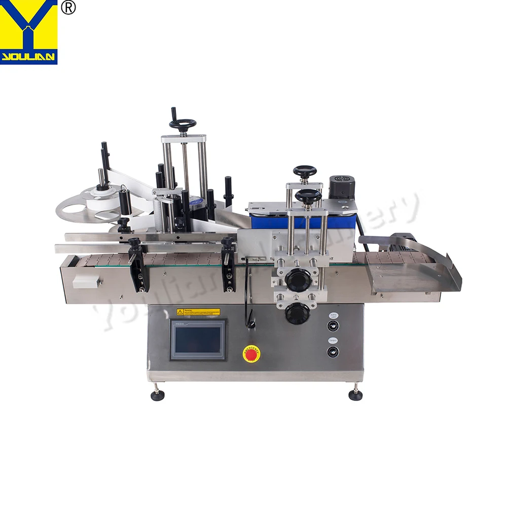 MT-130 Fully Automatic Horizontal Packaging Label Applicator Round Bottle Sticker Labeling Machine