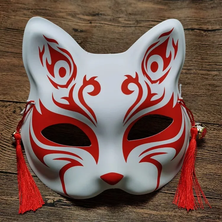 Factory Wholesale Personality Half Face Cat Mask Anime Fox Cosplay Dance Party Stylish Mask Party Mask Halloween