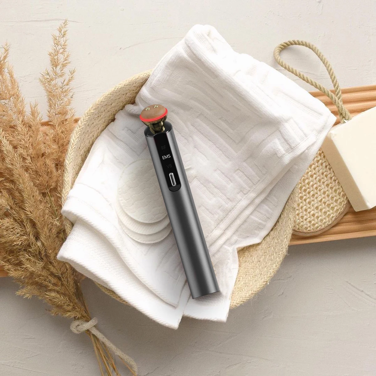 Hot Compress Heating Vibration Anti-aging Stick Red Light Therapy Microcurrent Eye Device