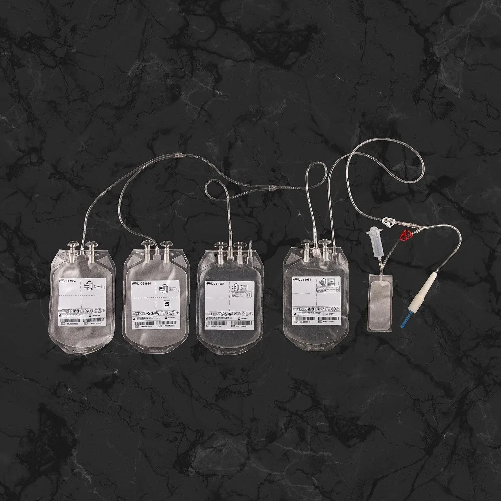 450ml Quadruple Blood Bag Steril Medical Transfusion Device Single Double Triple Modules On Stock Best Quality Premium Product