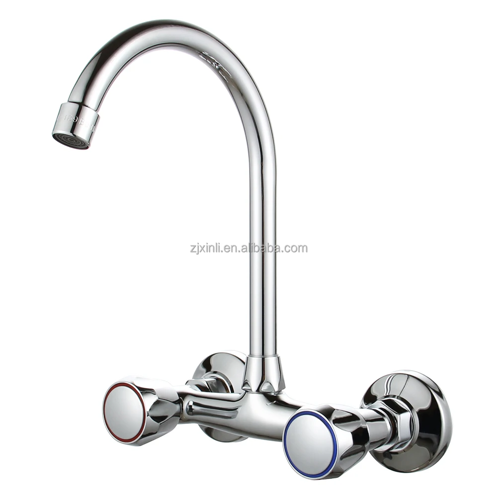 X9567K6 латунный настенный смеситель для горячей и холодной воды из роскошного двухрычажного кухонного смесителя