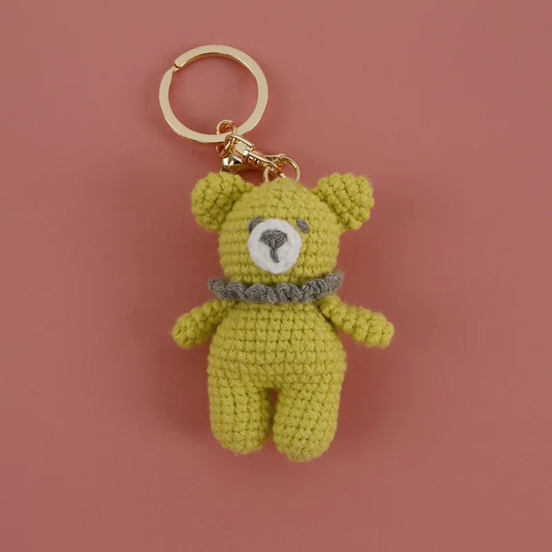 2024 popular Handmade Toy Knitted Doll Gift Crochet Toy Little Bear Baby Gifts Wool Woven Cotton Crochet Doll