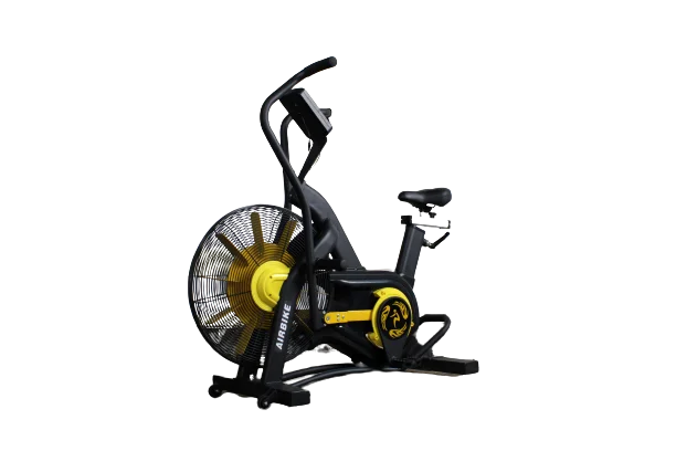 DeZhou OBISON gym exercises exercise Air Bike cardio Belt drive Displays time distance calories speed RPM and heart rate