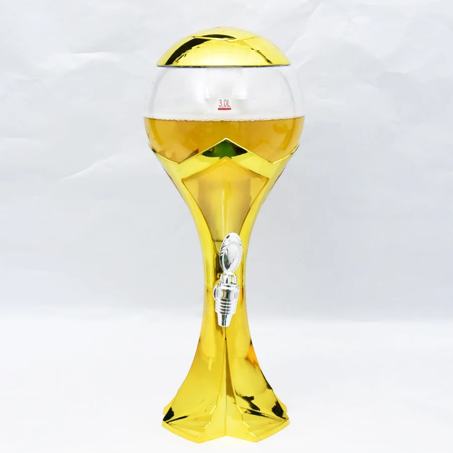 high quality bar 3 litres chang ice tube beer tower tap draft led light beer towerer plastic beer tower cooler