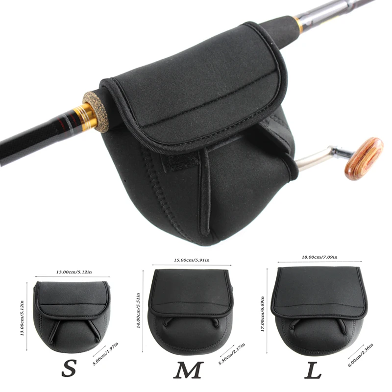OEM ODM Neoprene Fishing Bag Wheel Protective Cover Bolsos De Pesca Storage Pouch Sac Peche Soft Reel