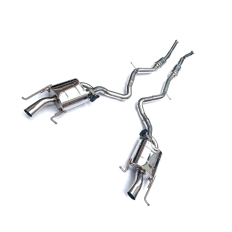 ING stainless steel catback exhaust for 2014-2020 Mercedes-Benz 3.0T W222 S320 S350 S400 S450 Valve with Muffler car accessories