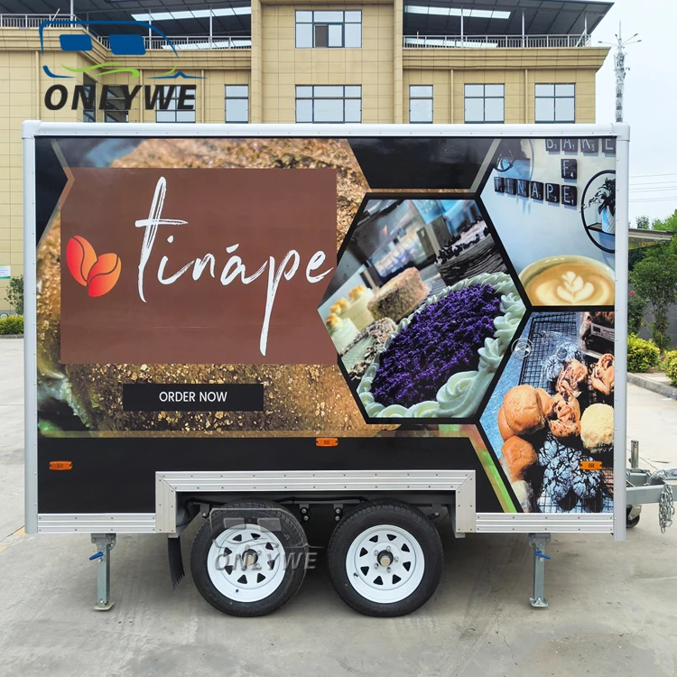 Mini mobile remorque imbissagen foodtruck trailer small mobile pizza coffee taco ice cream fast food trucks for sale in germany