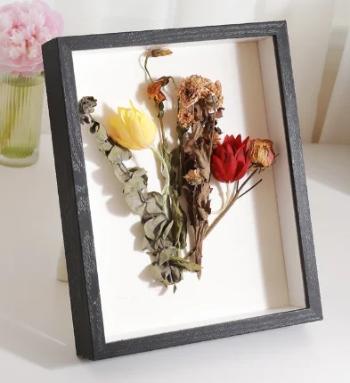 Hollow three-dimensional picture frame is suitable Diy shell clay painting insect dried flower specimen souvenir doll collection