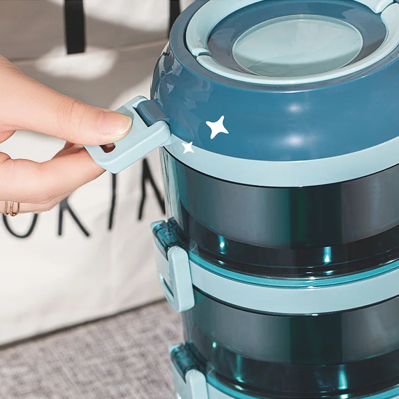 New Product ideas 2023 Portable 3 Layers 2350ML Stainless Steel Food Jar Insulated Vacuum Food Flask Lunch Box For Sale