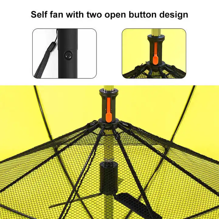 Sunday Smart portable umbrella with fan and water spray straight golf umbrella with USB charge