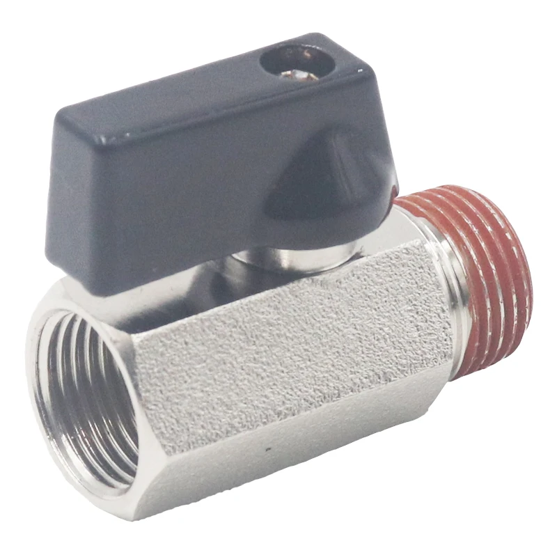 Brass male to female  thread 1/4 brass mini ball valve industrial compressor parts for belt air compressor