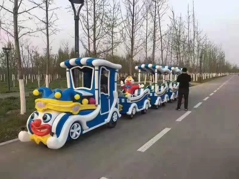 Новый торговый центр Привлекательный бизнес детский парк развлечений аттракционы клоун туристический мини-поезд без трека для продажи