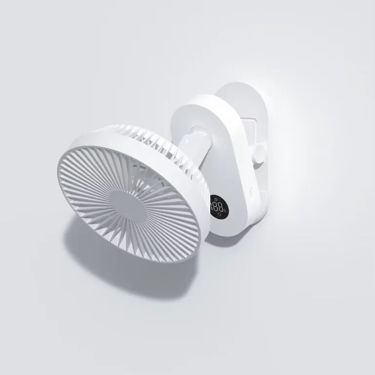 2025 Summer Season New Arrival Clip Fan New Released Smart Table Fan with Display Portable and Desktop Use Oscillating Clip Fan