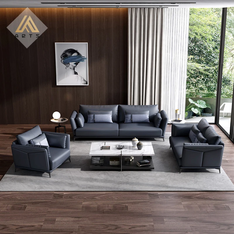 Hot selling   living room  furniture modern Italian  corner sofa set  genuine leather 1 seater  2 seater  3 seater  sofas