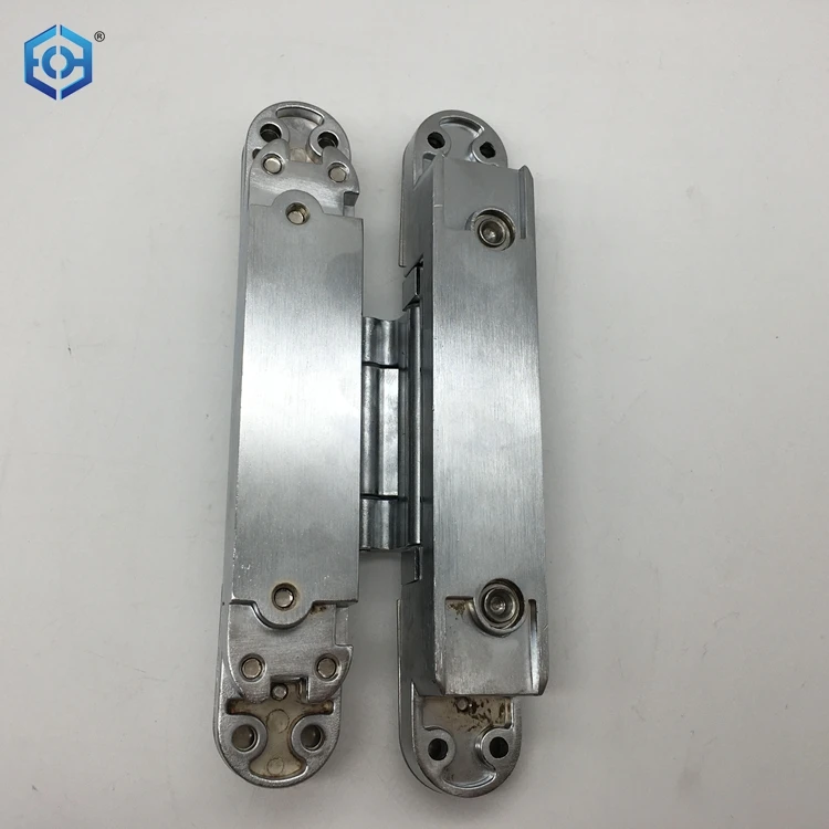 3D Adjustable Cross Door Hinges Invisible Concealed Hinges Hidden Hinge Bearing Zinc Alloy 80KG/2PCS for Folding Door Kitchen