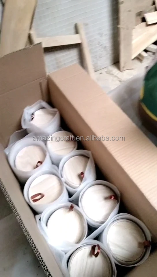 Solid Wood Carved Cutout Jar Container Food Pot with Oil Treatment Customized Size Wholesale